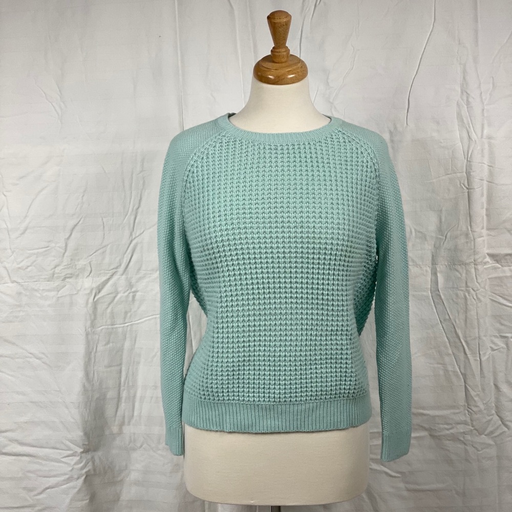Waffle Knit Mint Sweater